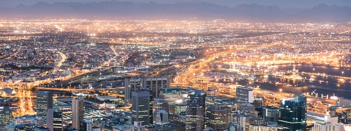 Aerial view of Cape Town from Signal Hill