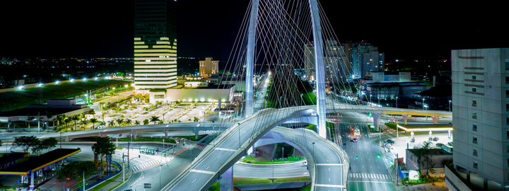 São José dos Campos bridge, better known as the "Innovation Arch," in Brazil