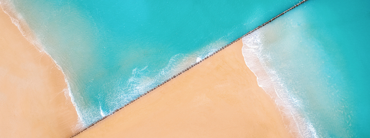 Aerial view shore line